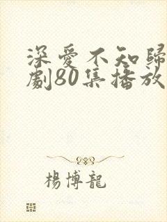 深爱不知归路短剧80集播放