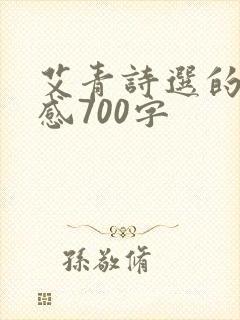艾青诗选的读后感700字