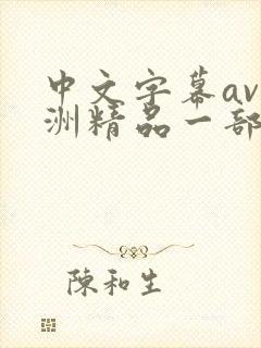 中文字幕av亚洲精品一部二部