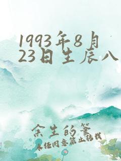 1993年8月23日生辰八字