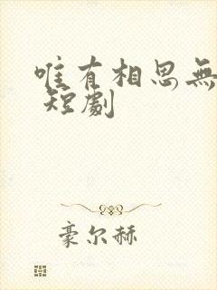唯有相思无尽处 短剧