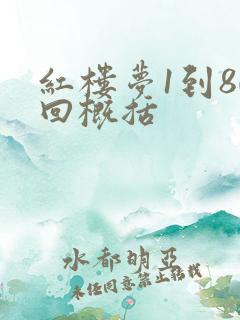 红楼梦1到80回概括 红楼梦1到80回概括