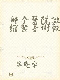 哪个医院做阴道缩紧手术较好