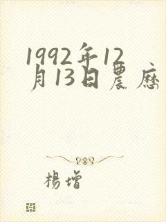 1992年12月13日农历生辰八字