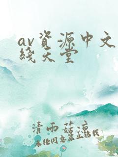 av资源中文在线天堂