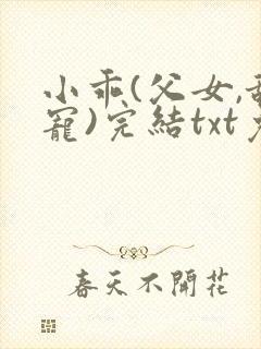 小乖(父女,甜宠)完结txt免费