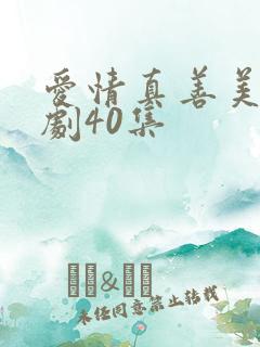 爱情真善美电视剧40集