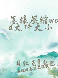 怎样压缩word文件大小 怎样压缩word文件大小