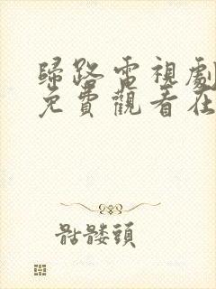 归路电视剧全集免费观看在线播放 归路电视剧全集免费观看在线播放