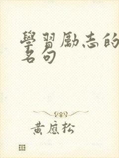 学习励志的名言名句