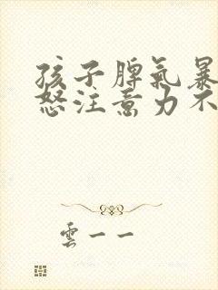 孩子脾气暴躁易怒注意力不集中