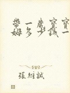 带一岁宝宝的保姆多少钱一个月
