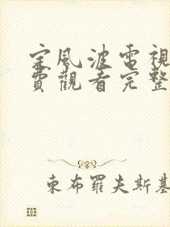 定风波电视剧免费观看完整版高清
