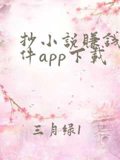 抄小说赚钱的软件app下载