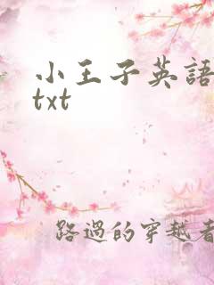小王子英语原版txt