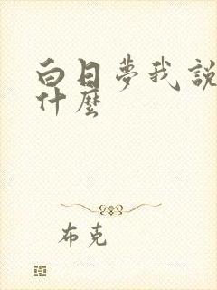 白日梦我说的是什么