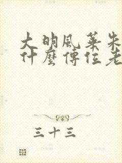 大明风华朱棣为什么传位老二