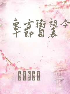 东方卫视今天下午节目表