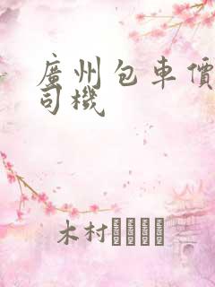广州包车价格带司机