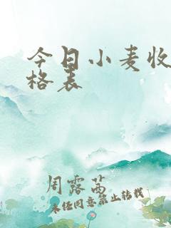 今日小麦收购价格表