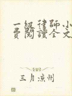 一级律师小说免费阅读全文无删减