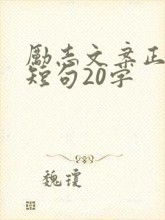 励志文案正能量短句20字