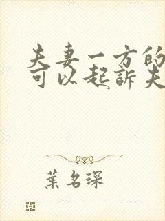 夫妻一方的债务可以起诉夫妻双方吗