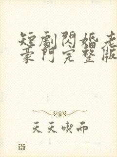 短剧闪婚老公是豪门完整版