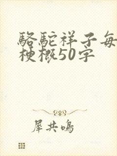 骆驼祥子每一章梗概50字