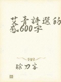 艾青诗选的读后感600字