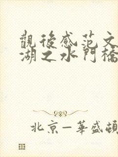 观后感范文长津湖之水门桥 观后感范文长津湖之水门桥
