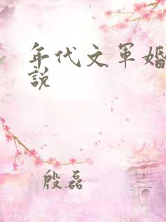 年代文军婚的小说 年代文军婚的小说