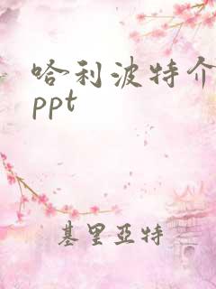 哈利波特介绍的ppt