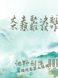 丈夫坚决离婚我不想离该咋样挽救