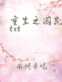 重生之国民男神txt