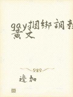 gay捆绑调教黄文