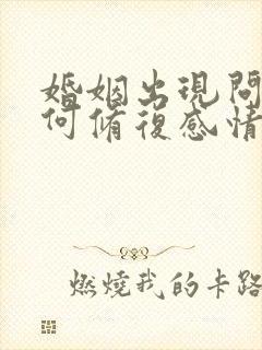 婚姻出现问题如何修复感情