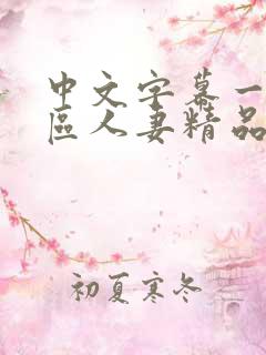 中文字幕一区二区人妻精品视频
