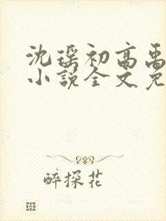 沈瑶初高禹川的小说全文免费阅读 沈瑶初高禹川的小说全文免费阅读