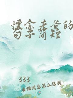 怀念老爸的伤感句子简短
