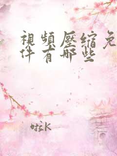 视频压缩免费软件有哪些