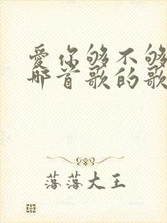 爱你够不够多是哪首歌的歌词