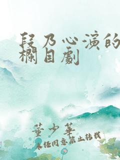 段乃心演的普法栏目剧