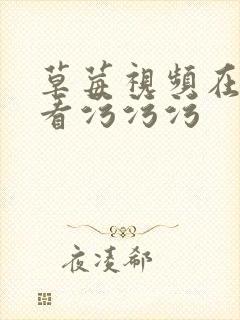 草莓视频在线观看污污污