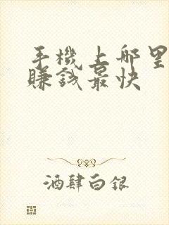 手机上哪里可以赚钱最快