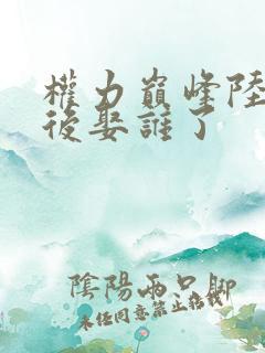 权力巅峰陆皓最后娶谁了 权力巅峰陆皓最后娶谁了