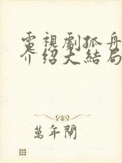 电视剧孤舟剧情介绍大结局