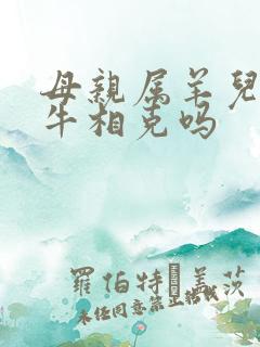 母亲属羊儿子属牛相克吗