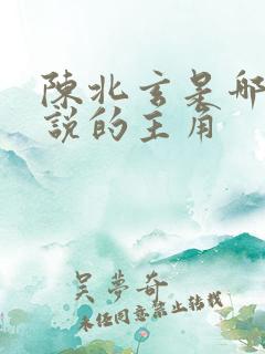 陈北玄是哪部小说的主角