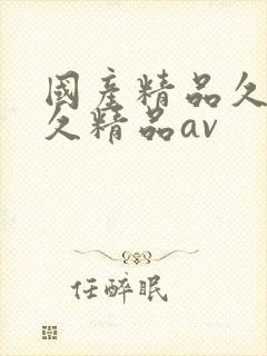 国产精品久久久久精品av